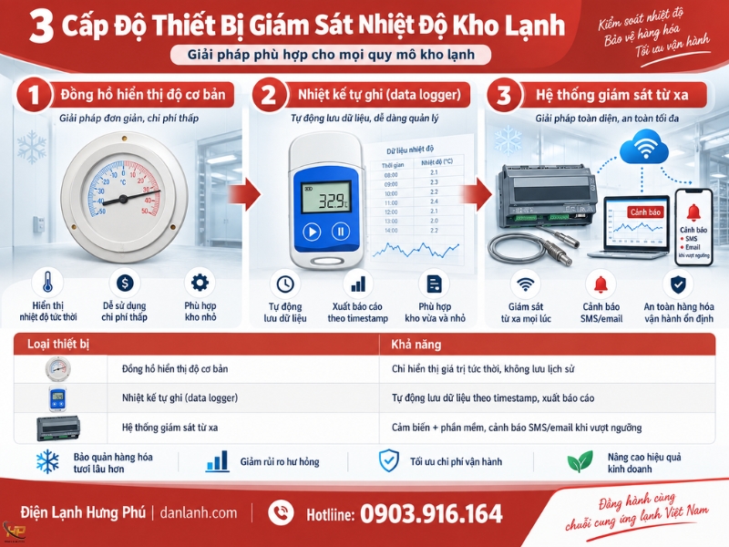 Thiết bị giám sát nhiệt độ kho lạnh nhiệt kế tự ghi đồng hồ nhiệt độ - Điện Lạnh Hưng Phú