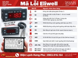 Bảng mã lỗi Eliwell IDPlus E1 E2 OPd PAL - Điện Lạnh Hưng Phú